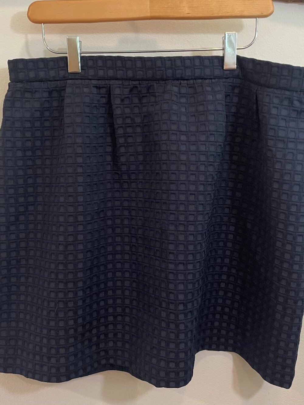 Katherine Barclay Montreal Navy Waffle Skirt Sz 14
